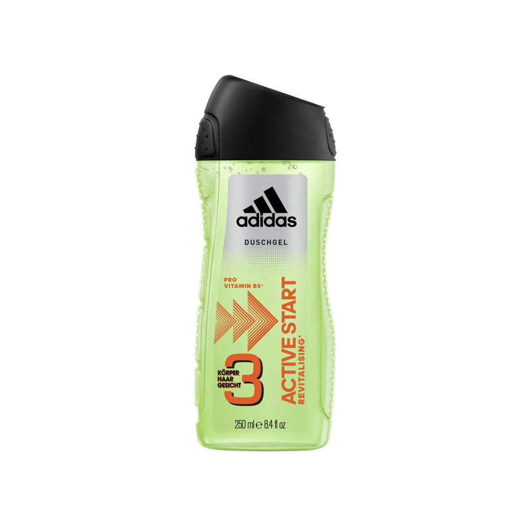 Body lotions long-lasting cream-Adidas Men Active Start 3 In 1 Shower Gel 250ml