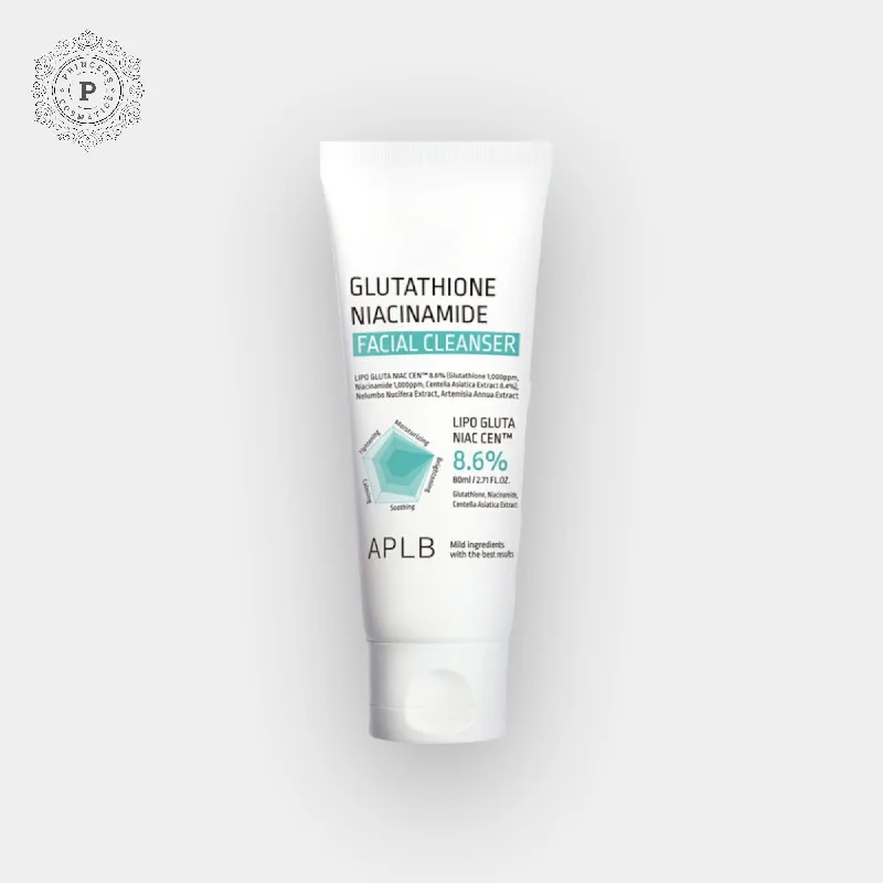 Facial cleansers foaming black-APLB Glutathione Niacinamide Facial Cleanser 80ml. أ.ب.ل.ب منظف الوجه بالجلوتاثيون والنياسيناميد 80 مل