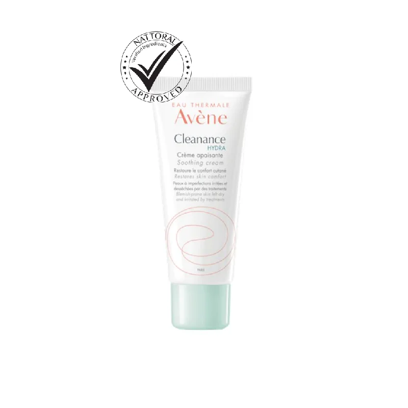 Moisturizers hydrating black-AVENE CLEANANCE HYDRA SOOTHING CREAM FOR SKIN COMPROEMISED BY ACNE TREATMENTS, 40ml