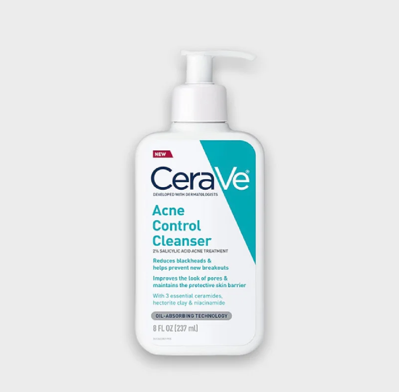 Facial cleansers sensitive face-Cerave Acne Control Cleanser (2 size). منظف سيراف للتحكم في حب الشباب (حجمين)