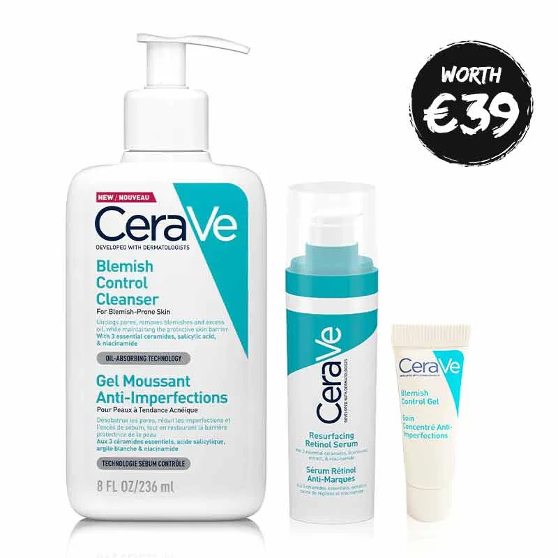 Facial cleansers foaming daily-CeraVe Blemish Control & Resurfacing Bundle