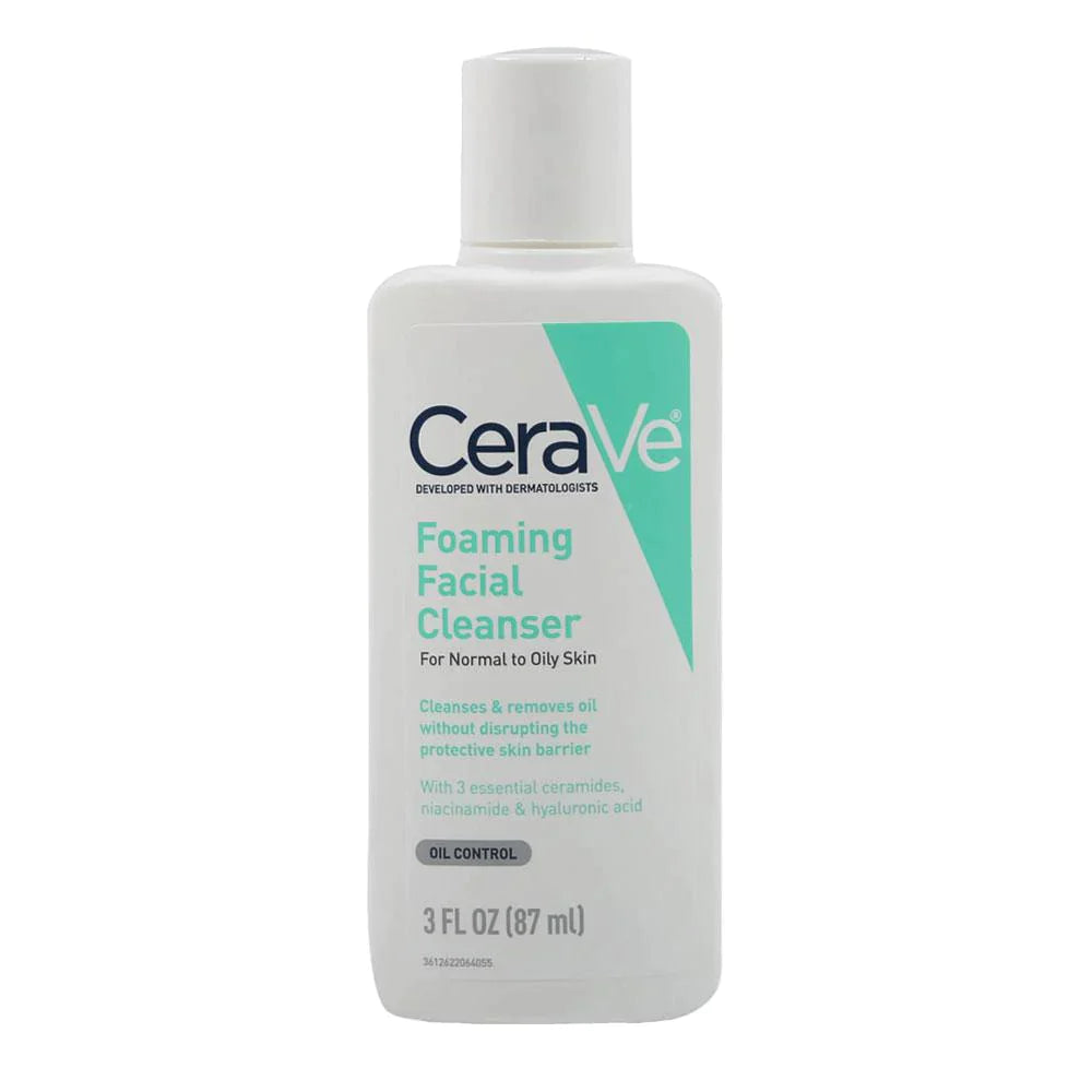 Facial cleansers deep cleansing-Cerave Foaming Facial Cleanser For Normal To Oily Skin 87Ml