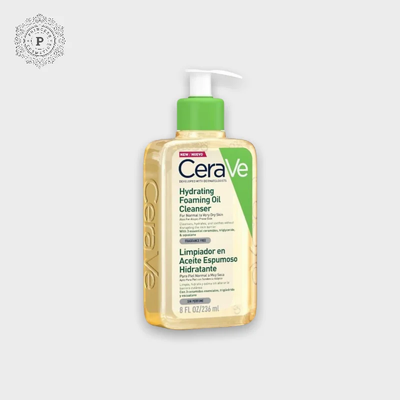 Facial cleansers refreshing face-Cerave Hydrating Foaming Oil Cleanser 236ml. منظف زيتي رغوي مرطب من سيرافي، 236 مل