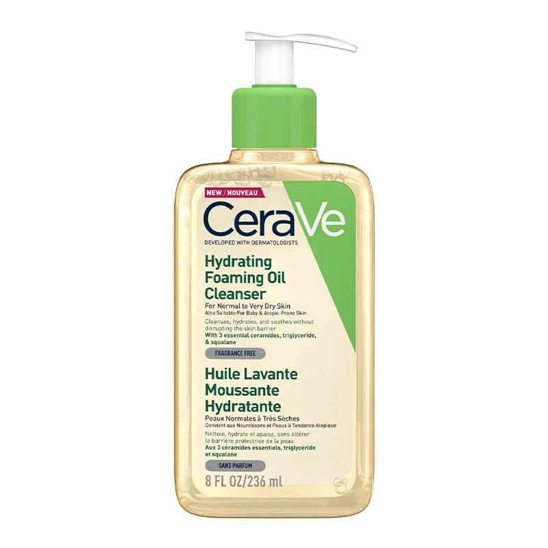 Facial cleansers hydrating black-CeraVe Hydrating Foaming Oil Cleanser