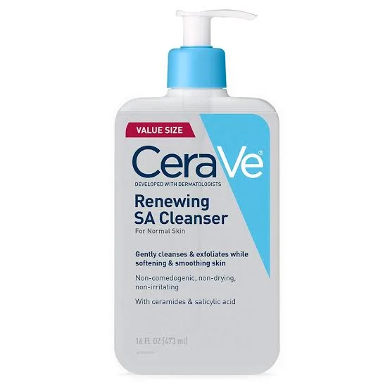 Facial cleansers non-drying black-Cerave Renewing Sa Cleanser 473Ml