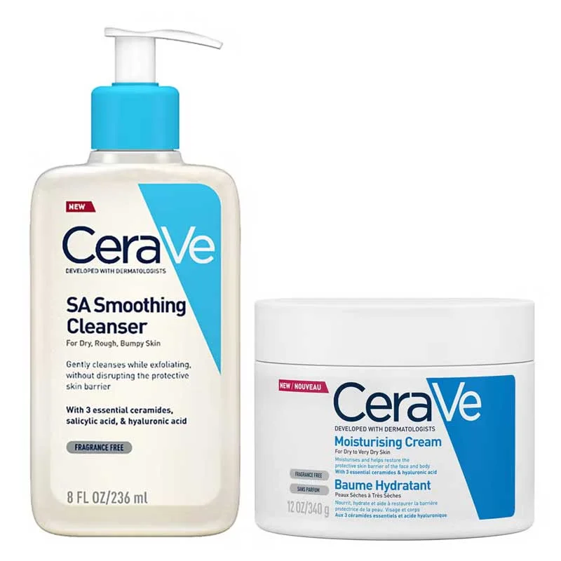 Facial cleansers non-drying daily-CeraVe Soften and Smooth Bundle