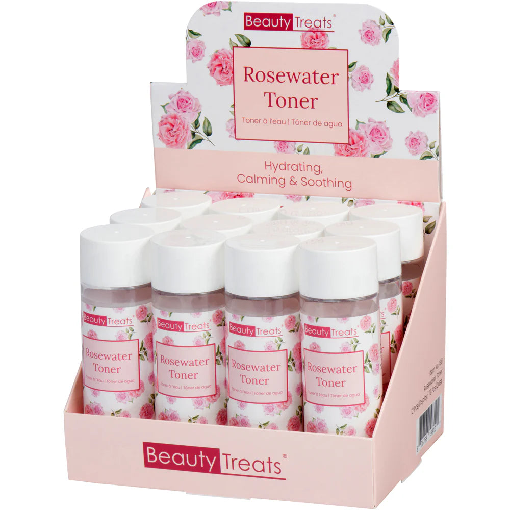 Toners everyday black-BEAUTY TREATS- ROSE WATER- TONER- 12PCS