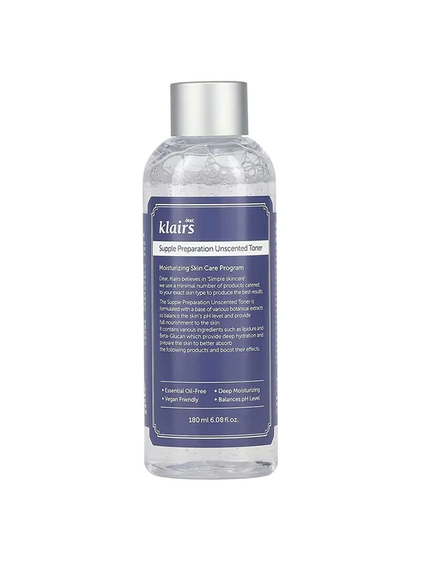 Toners oil-control daily-Dear Klairs Supple Preparation Unscented Toner 180ml