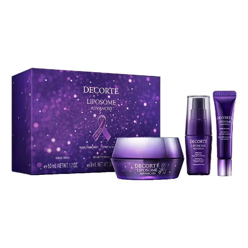 Moisturizers everyday black-DECORTÉ Liposome Advanced Repair Cream Purple Ribbon Set 2024 Limited Edition