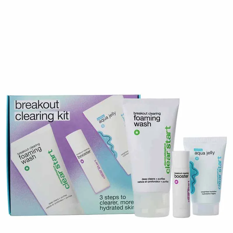 Facial cleansers non-drying white-Dermalogica Clear Start Breakout Clearing Kit