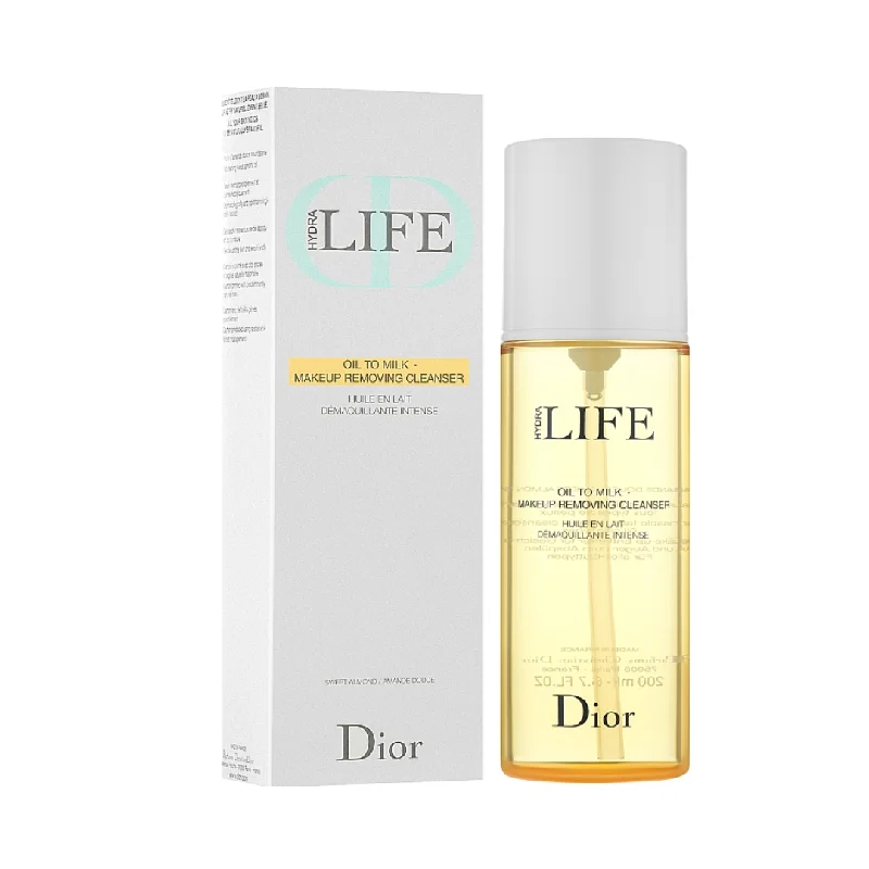 Facial cleansers deep cleansing-Dior Hydra Life Oil to Milk Makeup Removing Cleanser 200Ml