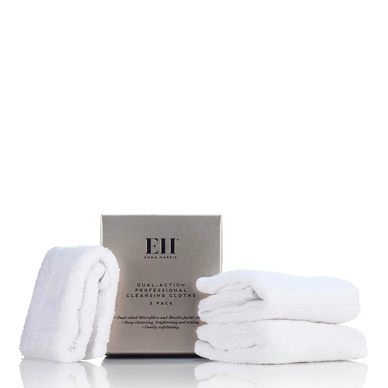 Facial cleansers oil-control black-Emma Hardie Dual-Action Professional Cleansing Cloths 3 Pack