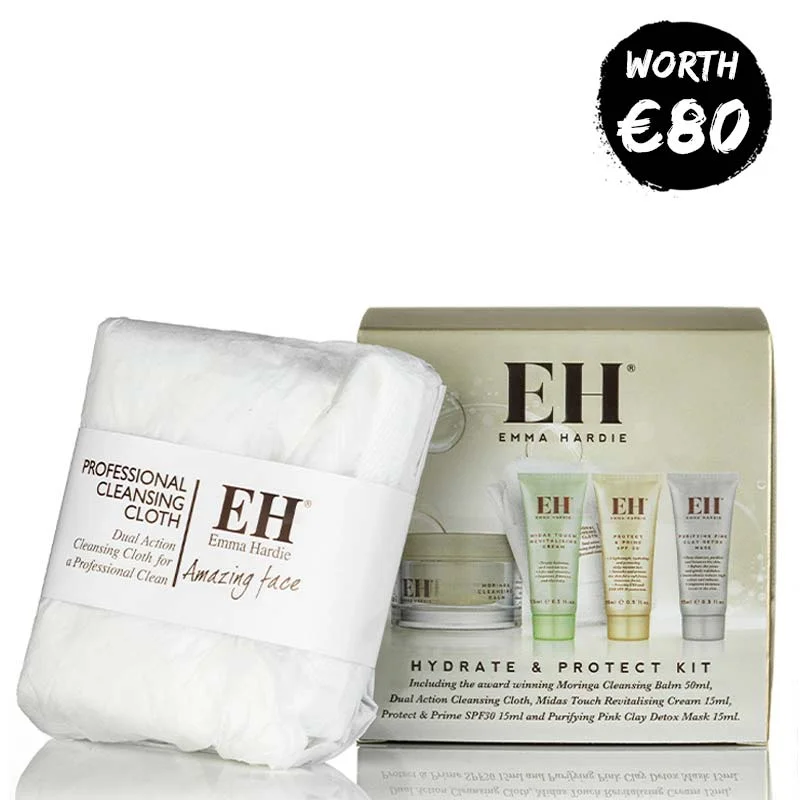 Facial cleansers sensitive white-Emma Hardie Hydrate & Protect Kit