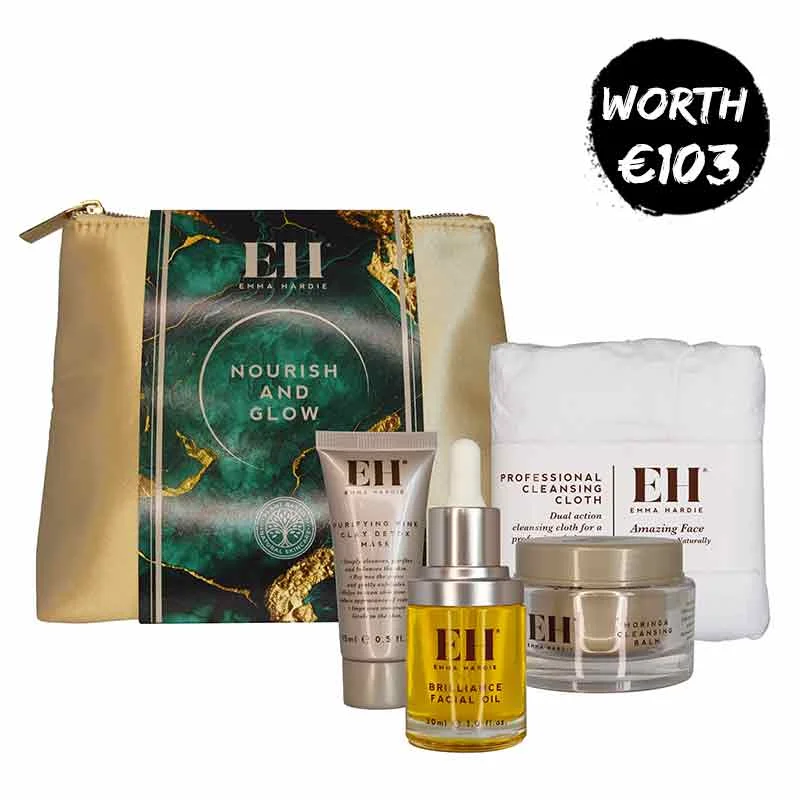 Facial cleansers refreshing black-Emma Hardie Nourish & Glow Gift Set