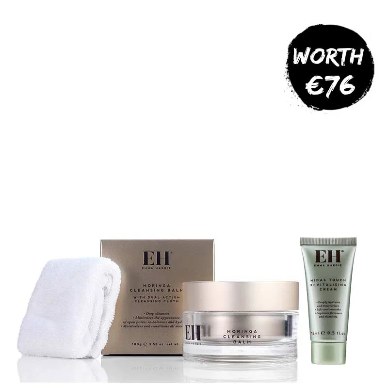 Facial cleansers non-drying face-Emma Hardie Moringa Cleansing Balm with Free Midas Touch Revitalising Cream 15ml