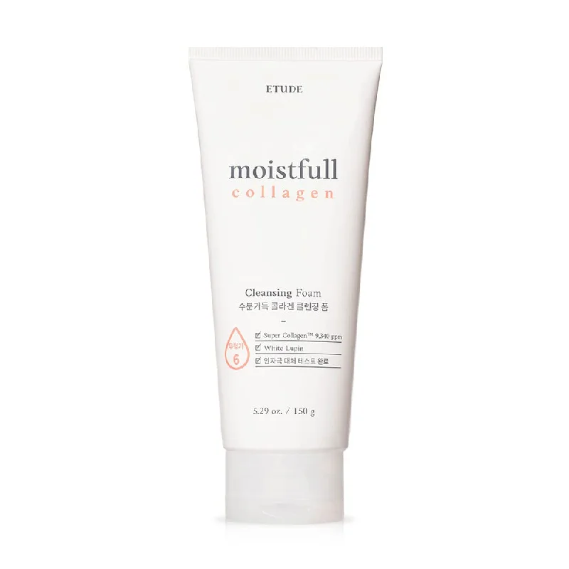 Facial cleansers smooth white-Etude House Moistfull Collagen Cleansing Foam