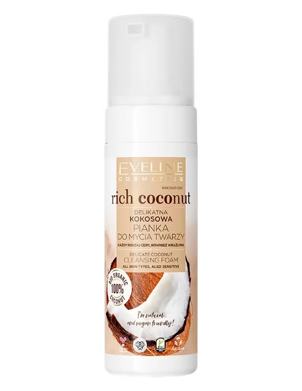 Facial cleansers deep black-Rich Coconut Delicate Face Wash Foam