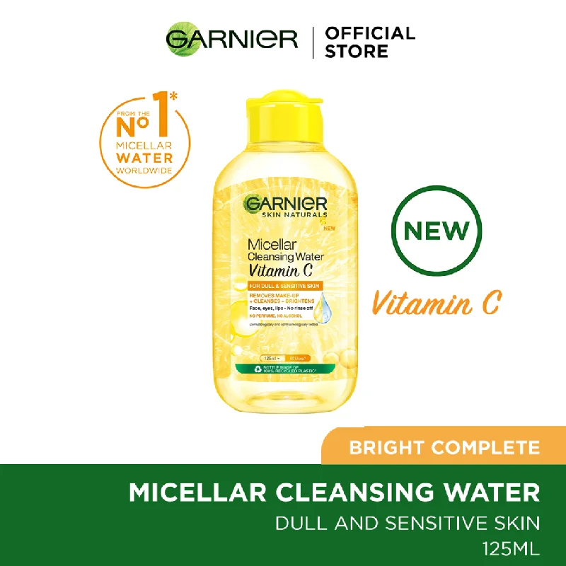 Facial cleansers hydrating gel-Garnier Micellar Vitamin C Cleansing Water - 125ml