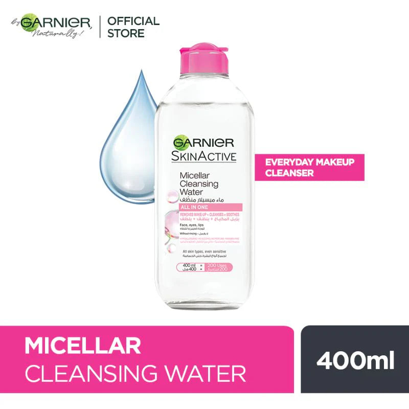 Facial cleansers everyday face-Garnier Skin Active Micellar Makeup Cleansing Water 400ml