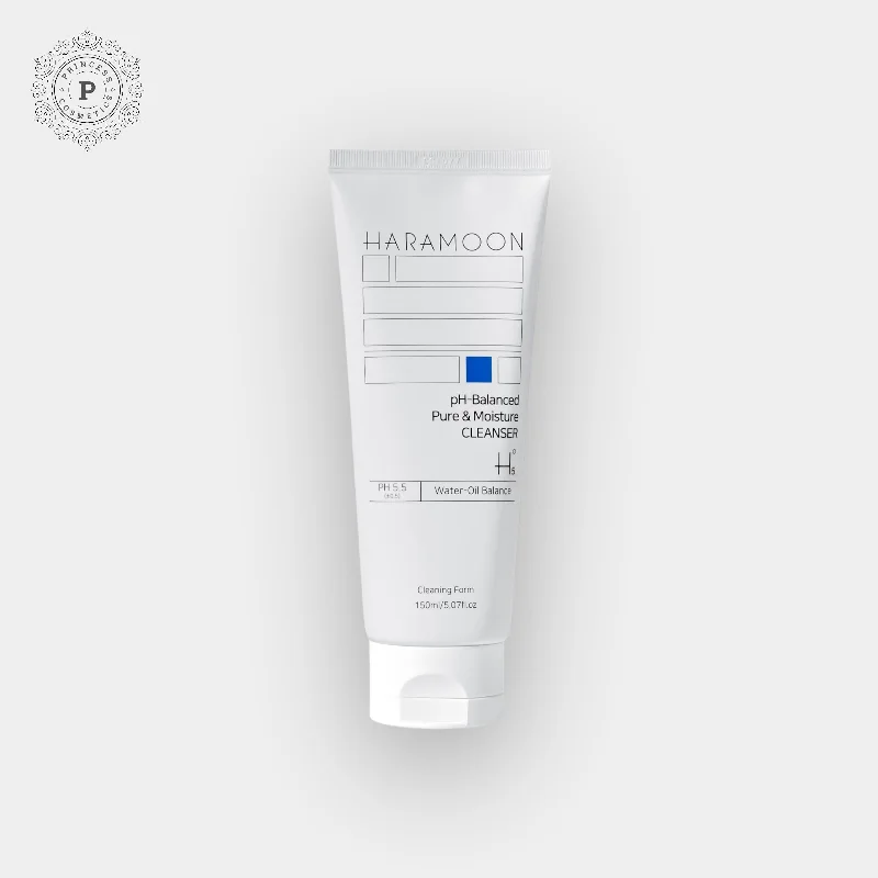 Facial cleansers refreshing gel-Haramoon pH-Balanced Pure & Moisture Cleanser 150ml. الحرمون منظف نقي ومرطب ذو درجة حموضة متوازنة 150 مل - EXPIRY: 09/2025