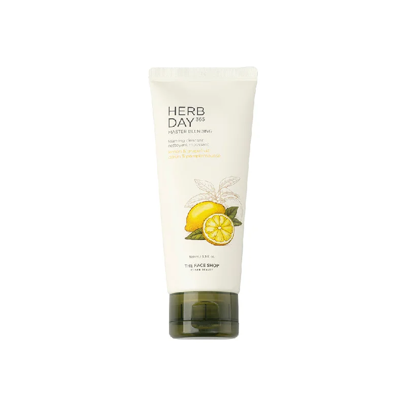 Facial cleansers foaming white-Herb Day 365 Foaming Cleanser - Lemon & Grapefruit 100ml