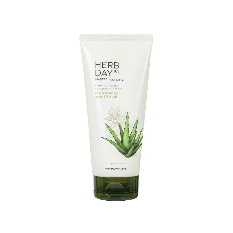 Facial cleansers everyday cream-Herb Day 365 Foaming Cleanser - Aloe & Green Tea 170ml