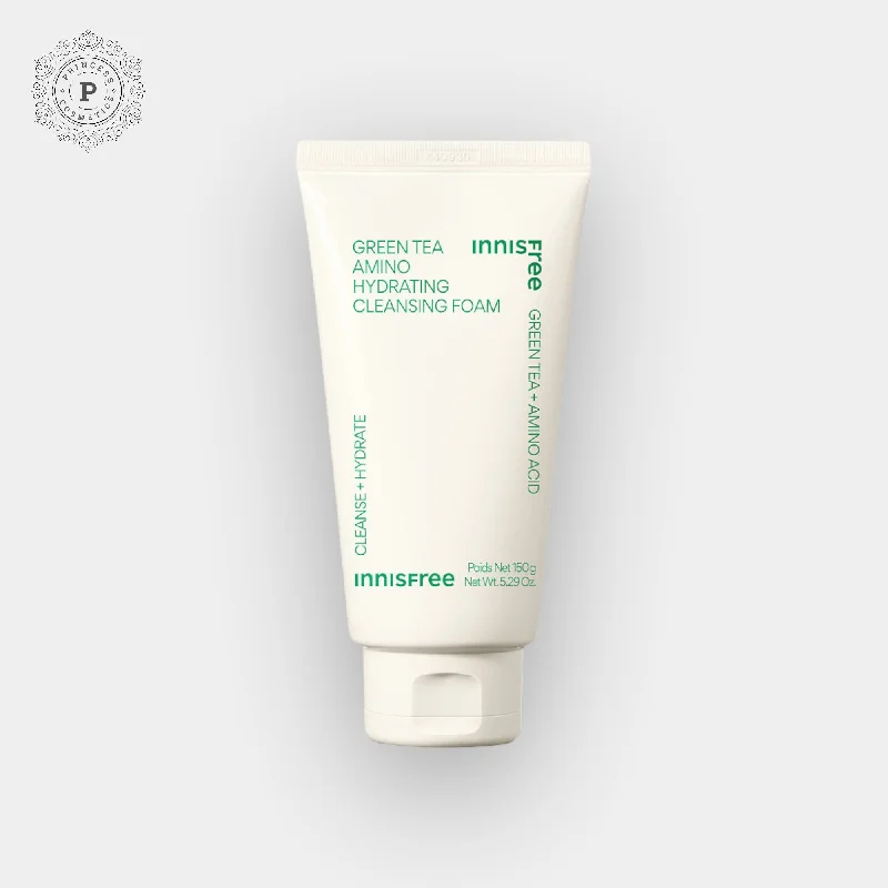 Facial cleansers gentle cream-Innisfree Green Tea Amino Hydrating Cleansing Foam 150g (Renewed 2023). رغوة التنظيف المرطبة الأمينية بالشاي الأخضر من إينيسفري 150 جم (تم تجديدها عام 2023)