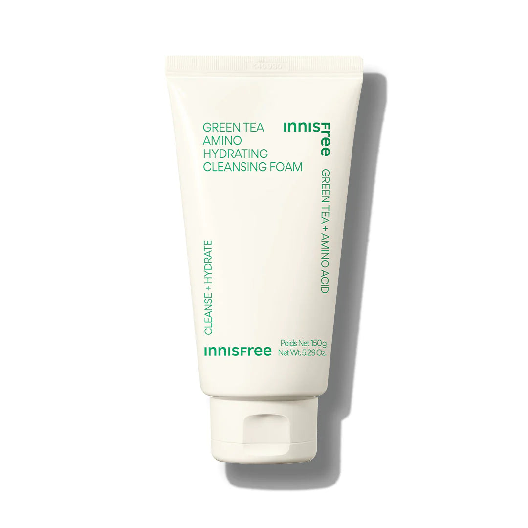 Facial cleansers foaming white-Innisfree Green Tea Moisture Amino Cleansing Foam 150g