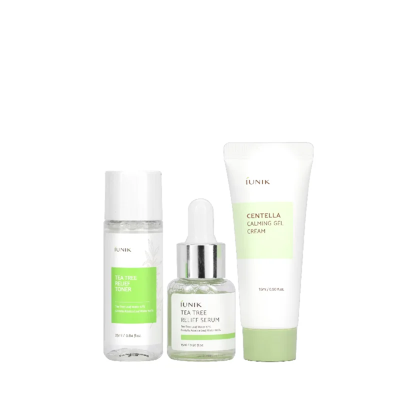 Toners gentle cream-Iunik Centella Mini Set 3in1 (Set of miniatures for sensitive and problem skin)