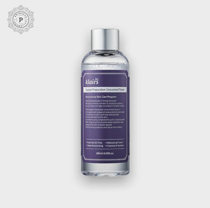 Toners everyday gel-Klairs Supple Preparation Unscented Toner 180ml. تونر سائل غير معطر من كليرز، 180 مل