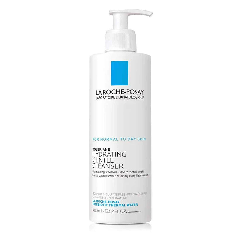 Facial cleansers smooth face-La Roche-Posay Hydrating Gentle Cleanser for Normal to Dry Skin 400ml