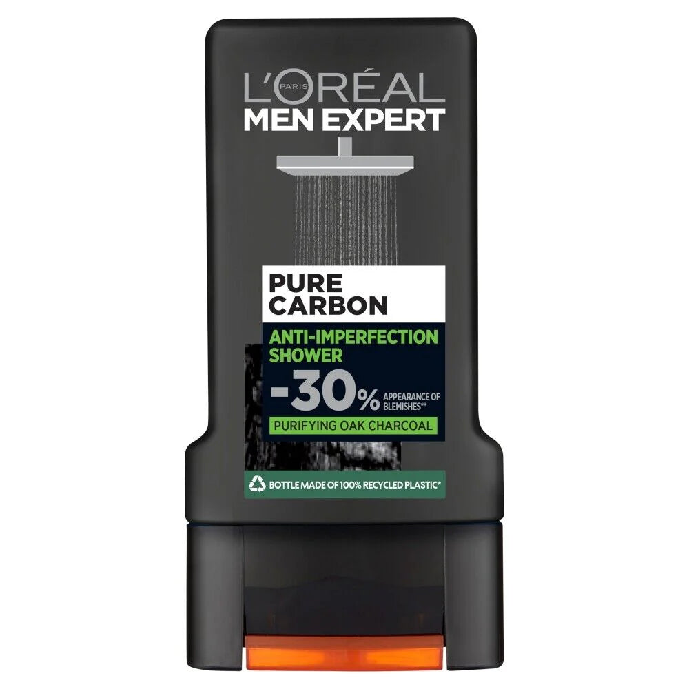 Body lotions long-lasting cream-Loreal Men ExperT Pure Carbon Mineral Shower Gel 300ml