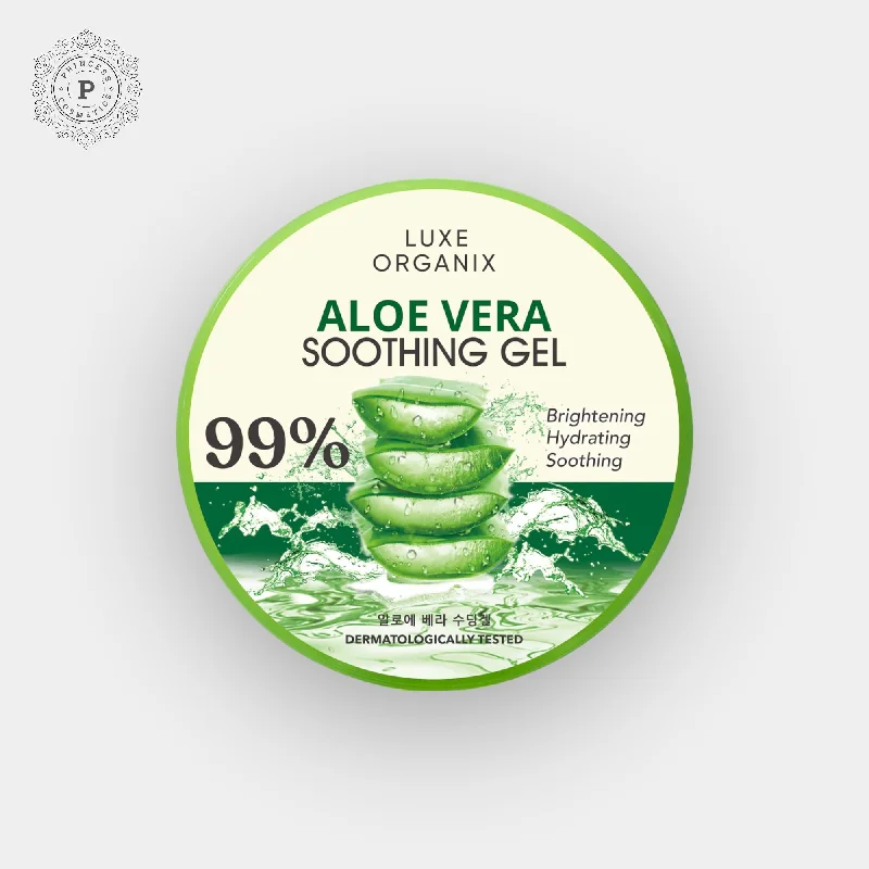 Moisturizers natural black-Luxe Organix Aloe Vera Soothing Gel 99% 300ml لوكس أورجانيكس جل الصبار المهدئ 99٪ 300 مل