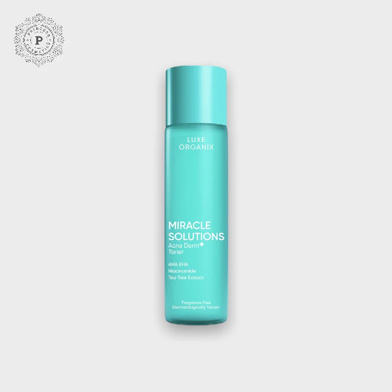 Toners oil-control white-Luxe Organix Miracle Toner Acne Derm AHA/BHA Pore Clarifying Treatment 150ml لوكس أورجانيكس ميراكل تونر حب الشباب ديرم AHA / BHA علاج تنقية المسام 150 مل