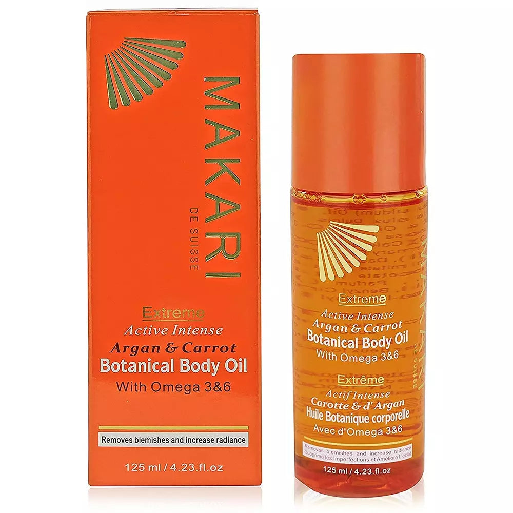 Body lotions non-greasy cream-Makari Extreme Argan & Carrot Botanical Body Oil 125ml