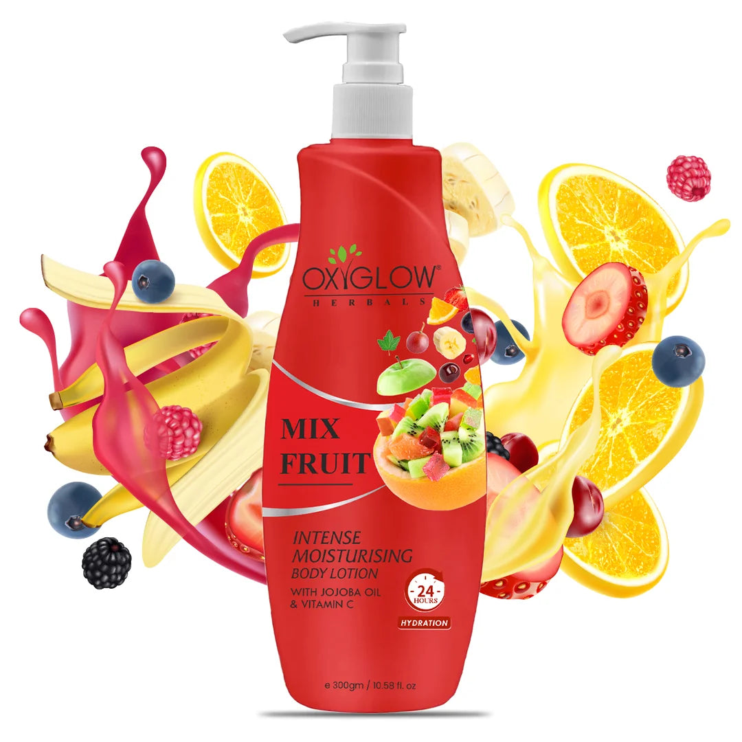 Body lotions non-greasy white-Mixed Fruit Intense Moisturizing Body Lotion With Jojoba Oil & Vitamin C