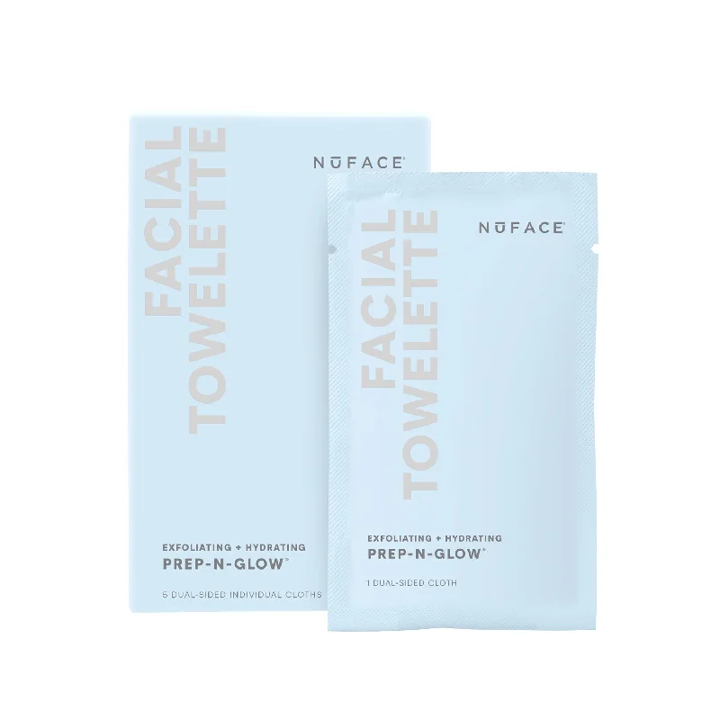 Facial cleansers refreshing face-NuFACE Prep-N-Glow Cleanse + Exfoliation Cloths (5pk)