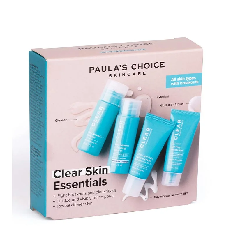 Facial cleansers everyday use-Paula's Choice Clear Skin Essentials Kit