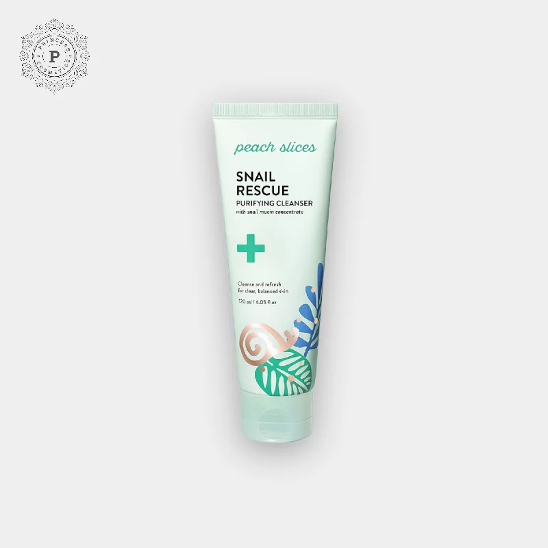 Facial cleansers everyday cream-Peach Slices Snail Rescue Purifying Cleanser 120ml. بيشاند ساليسيه منظف منقي للحلزون 120 مل