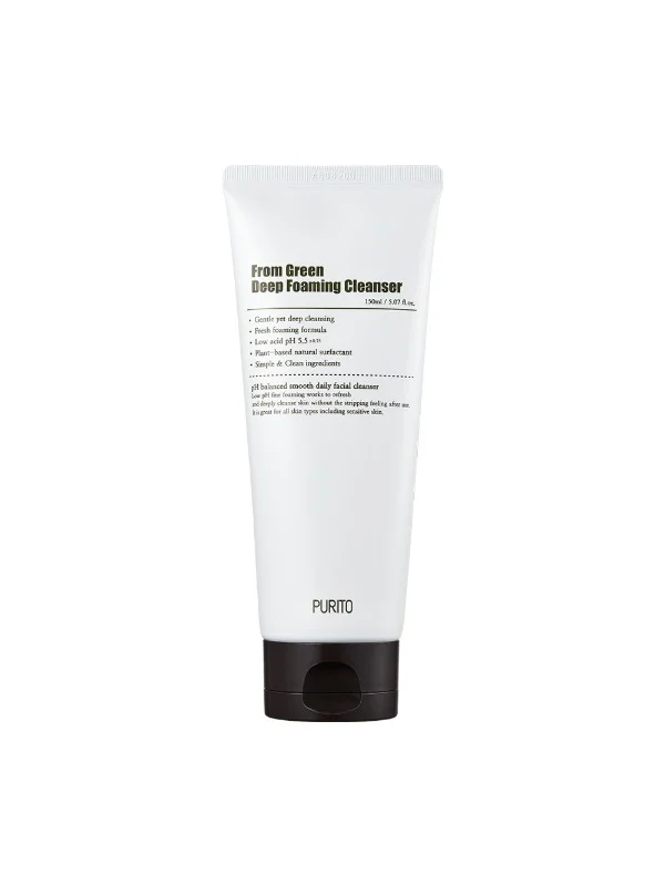 Facial cleansers refreshing daily-Purito From Green Deep Foaming Cleanser 150ml