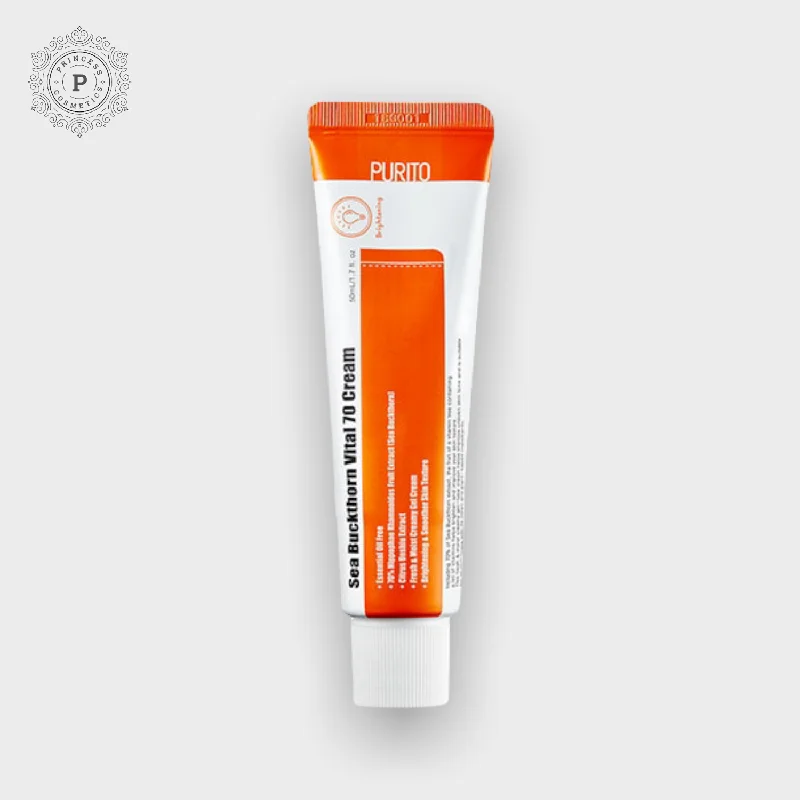 Moisturizers everyday gel-Purito Sea Buckthorn Vital 70 Cream 50ml. بوريتو سي النبق فيتال 70 كريم