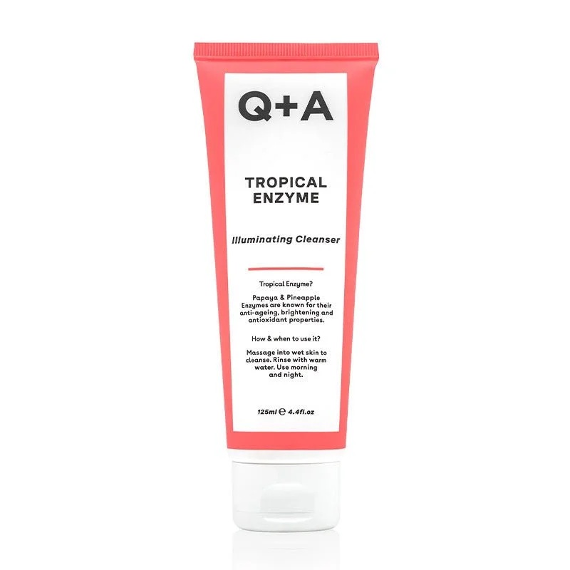 Facial cleansers non-drying gel-Q+A Tropical Enzyme Illuminating Cleanser