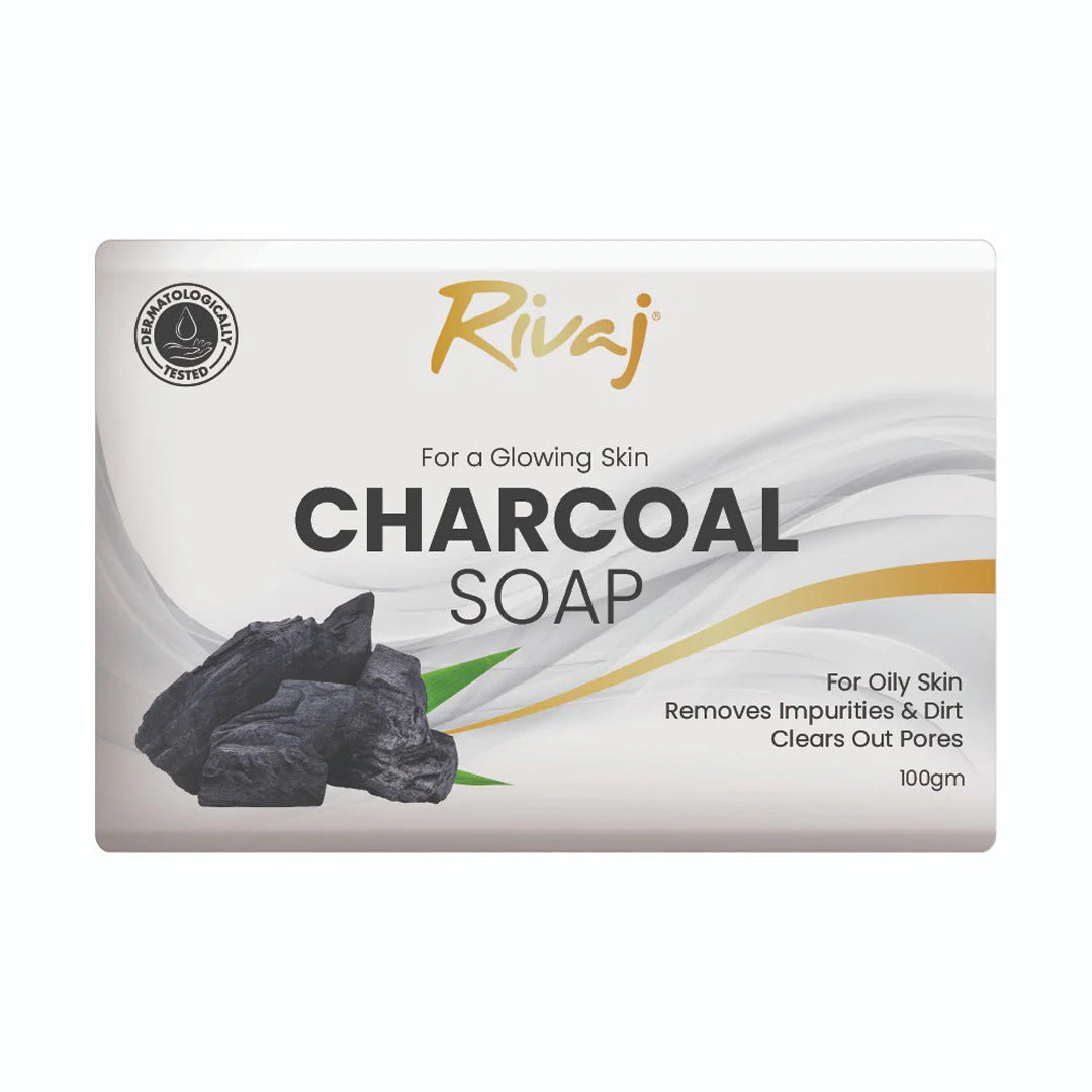 Body lotions deep gel-Rivaj Charcoal Soap 100g