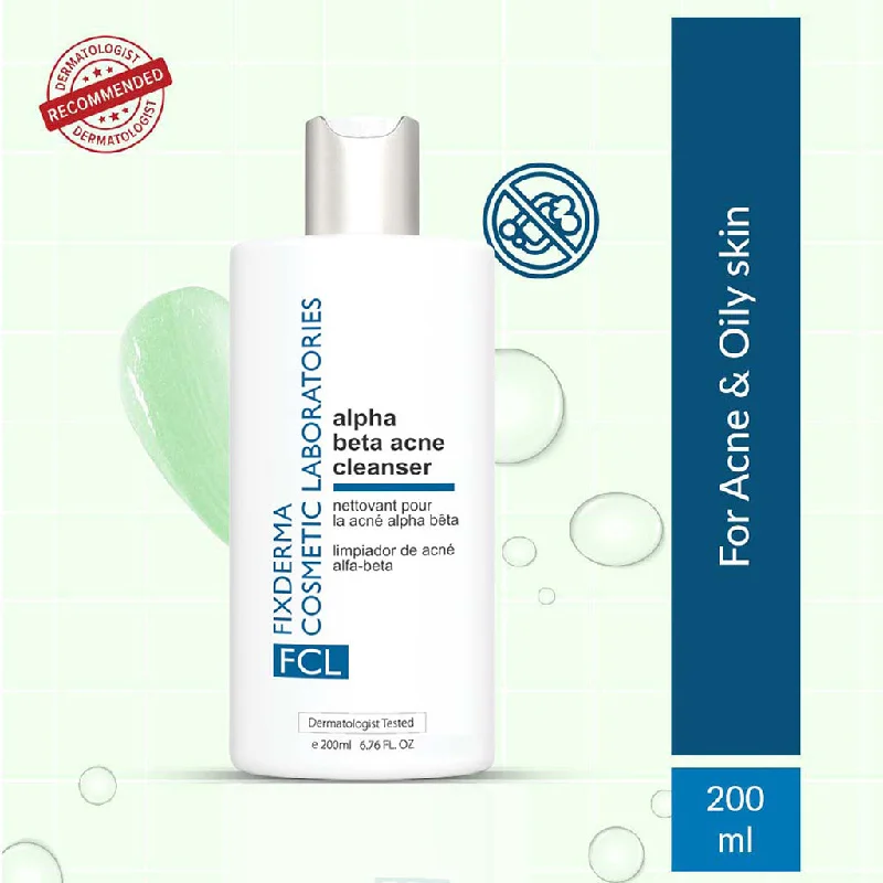 Facial cleansers deep white-2% Salicylic & 1% Glycolic Acid Face wash for Acne & Oily Skin, FCL Alpha Beta Acne Cleanser