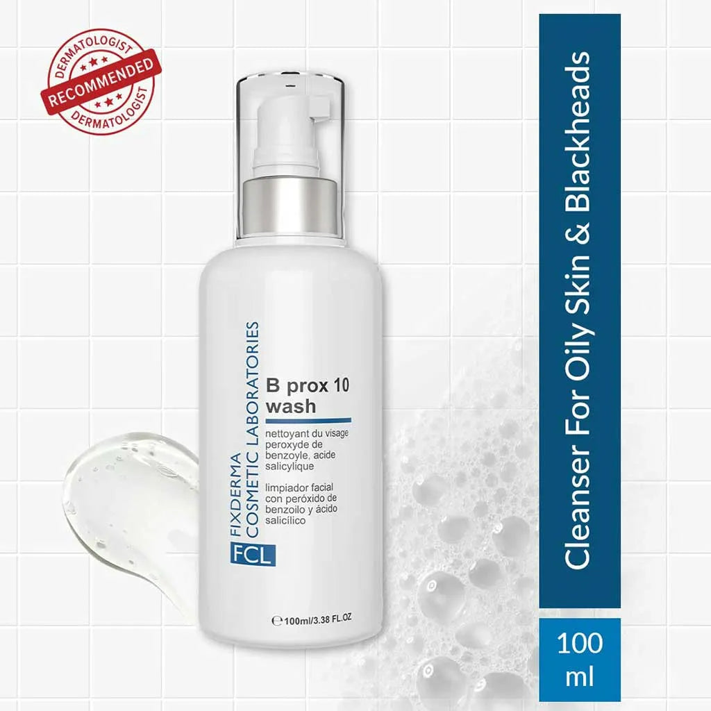 Facial cleansers refreshing white-2% Salicylic Acid & 2% Benzoyl Peroxide Acne Face Wash, FCL B Prox 10 Wash