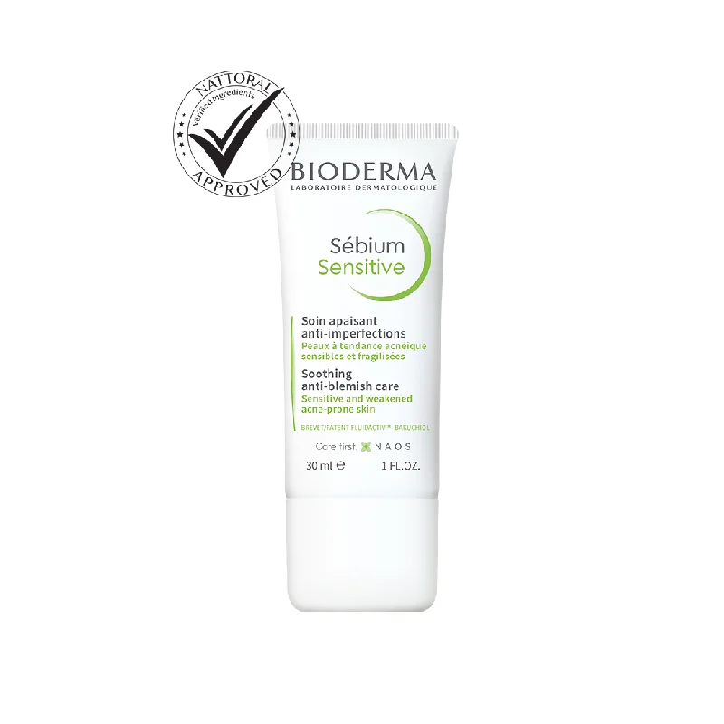 Moisturizers sensitive cream-Bioderma Sébium Sensitive Face Moisturizer For Skin Weakend By Acne Medication, 30ml