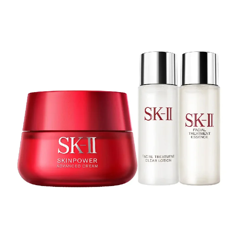 Moisturizers non-greasy white-SK-II SKINPOWER Advanced Cream Coffret Limited Edition