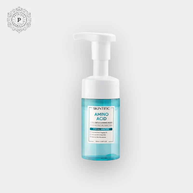 Facial cleansers everyday cream-Skintific Amino Acid Ultra-Gentle Cleansing Mousse 100ml. سكينتفيك الأحماض الأمينية موس التنظيف لطيف للغاية