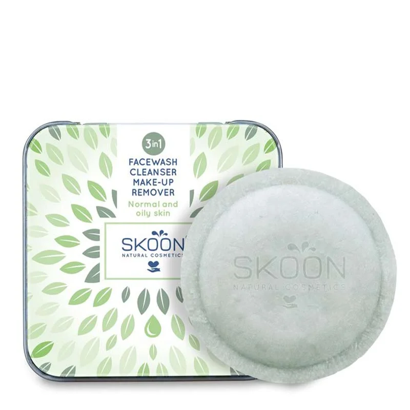 Facial cleansers non-drying white-Skoon Solid Facial Cleansing Bar - Normal to Oily