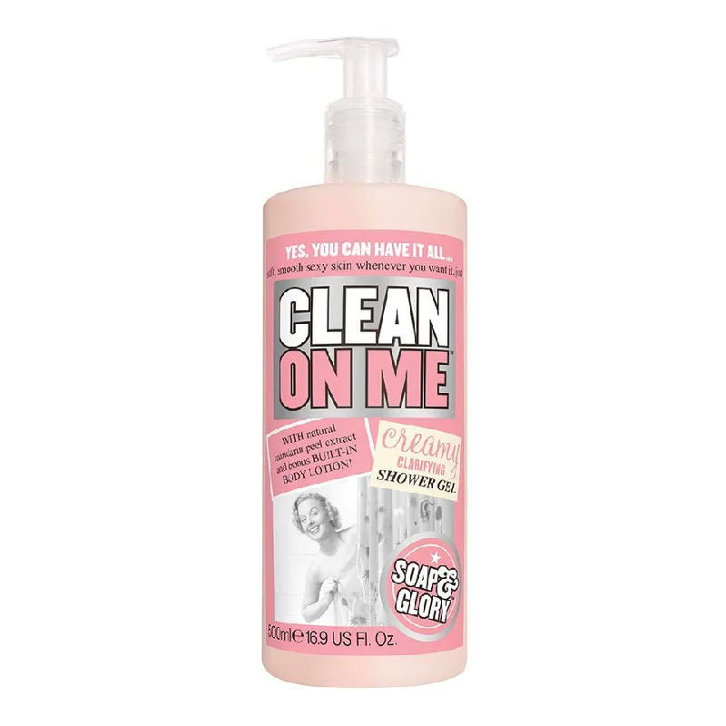 Body lotions long-lasting gel-Soap & Glory Clean On Me Creamy Clarifying Shower Gel 500Ml